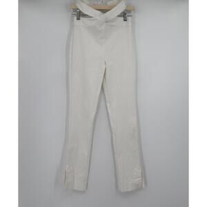 Michael Costello x Revolve White Milla Pants Sz XS Wrap Waist Skinny Stretch